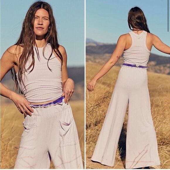 NWT Free People Movement Ribbed Tank Top Color Dew Berry - Picture 1 of 4